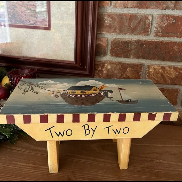 Rare Vintage 1970’s Noah’s Ark Solid Wood Bench‼️FINAL SALE - Picture 7 of 8